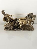 Romeinse paard beeld goud decoratie, Verzamelen, Beelden en Beeldjes, Ophalen of Verzenden, Zo goed als nieuw, Dier