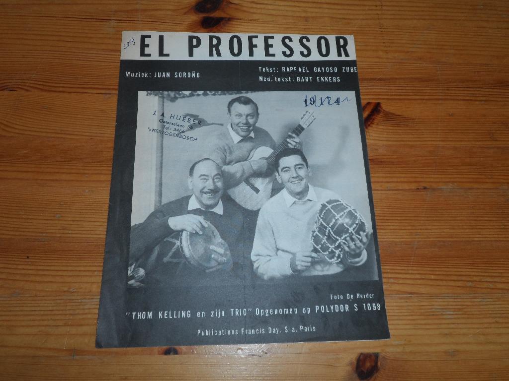 El professor - zuber / sorono / ekkers - thom kelling, Gebruikt, Gitaar, Ophalen of Verzenden, Artiest of Componist