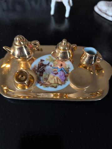 Miniatuur Gouden Theeservies Limoges beschikbaar voor biedingen