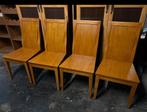 Te koop 4 stuks nieuwe houten eetkamer stoelen, Huis en Inrichting, Stoelen, Ophalen, Bruin, Nieuw, Vier