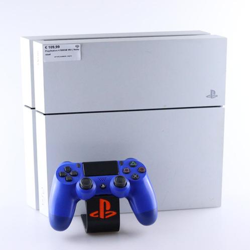 PlayStation 4 500GB Wit | Nette staat, Spelcomputers en Games, Spelcomputers | Sony PlayStation 4, Zo goed als nieuw