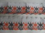 Broderie band in retro kleurtjes, Ophalen of Verzenden, Zo goed als nieuw, Lint, Band of Elastiek