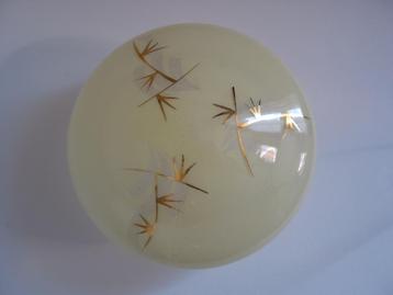 vintage '50 lampenkap crème goud glas Japan beschikbaar voor biedingen