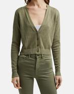 Esprit korte v-hals vest cardigan light khaki olive maat M, Nieuw, Groen, Esprit, Maat 38/40 (M)