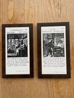 Twee Jan Luyken Prenten: Schoolmeester & Smit, Antiek en Kunst, Verzenden