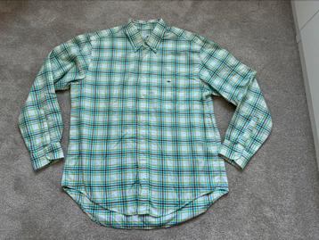 Lacoste ruit blouse wit turquiose groen grijs maat L beschikbaar voor biedingen