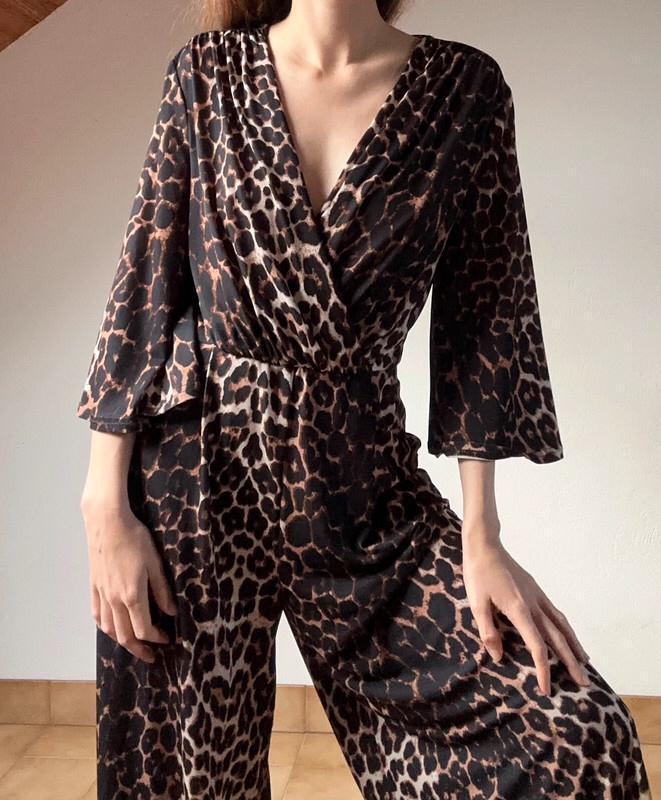 Ribkoff luxe soepele jumpsuit luipaardprint 3/4 mouw maat M, Kleding | Dames, Jumpsuits, Nieuw, Maat 38/40 (M), Overige kleuren