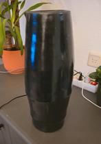 Hoge vaas, Zwart, Ophalen of Verzenden, Minder dan 50 cm, Glas