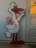 Geboortebord Ooievaar belt aan nieuw, Ophalen of Verzenden, Nieuw, Geboortebord