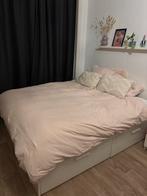 IKEA Brimnes bed 160 cm, Ophalen, Gebruikt, Wit, Tweepersoons