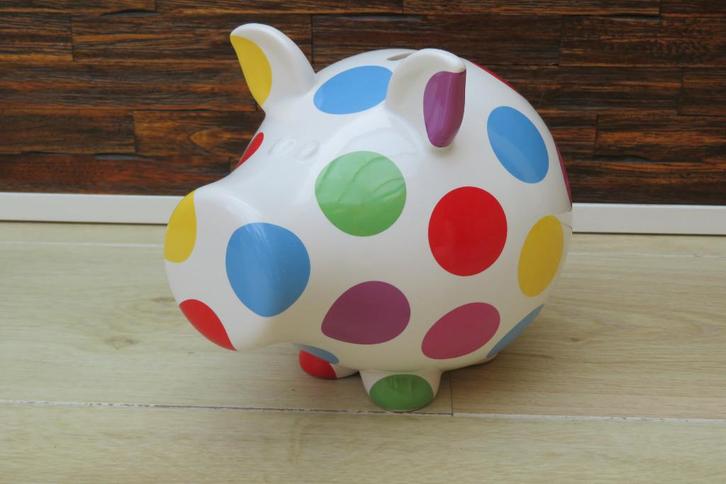 Mooie vrolijke spaarpot spaarvarken polka dots Salt & Pepper, Huis en Inrichting, Woonaccessoires | Overige, Zo goed als nieuw