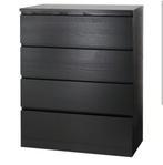 Zwarte Malm 4 ladekast van Ikea, Ophalen, Overige materialen, Gebruikt, 100 tot 150 cm