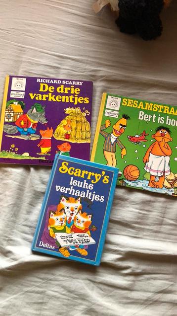 3 vintage boekjes Richard Scarry Bert en Ernie Sesamstraat