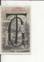 Reclame AVIS Zakjeblauw-Kachelglans Letters CT, Verzenden, Voor 1920, Ongelopen