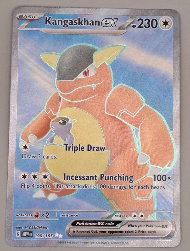 Kangaskhan 190/165, Hobby en Vrije tijd, Verzamelkaartspellen | Pokémon, Zo goed als nieuw, Losse kaart, Foil, Ophalen of Verzenden