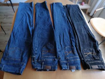4x spijkerbroeken/Jeans, blauw, straight maat 44 beschikbaar voor biedingen