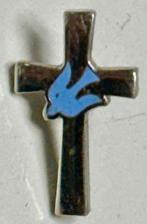 Kruis Revers Pin met Vredesduif, Ophalen