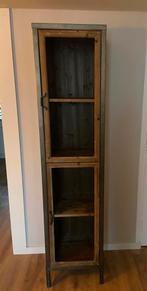 Open kast PTMD hout met staal, Ophalen, Minder dan 50 cm, Met deur(en), Zo goed als nieuw