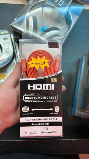 HDMI 1.4 Kabel – 3M – 24K Goud – 1080P/4K – €7,99 beschikbaar voor biedingen