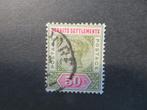 A06186: Straits Settlements QV 50 c CA, Ophalen of Verzenden, Oost-Azië