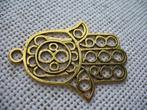 555/ mega grote gold plated tibetiaanse fatima hanger, Ophalen of Verzenden, Nieuw, Hanger