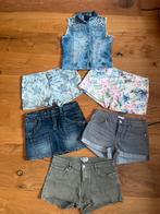 Kledingpakket Maat S-M Hotpants, Rokje, Spijkerjack, Blauw, Ophalen of Verzenden, Maat 36 (S), Gedragen