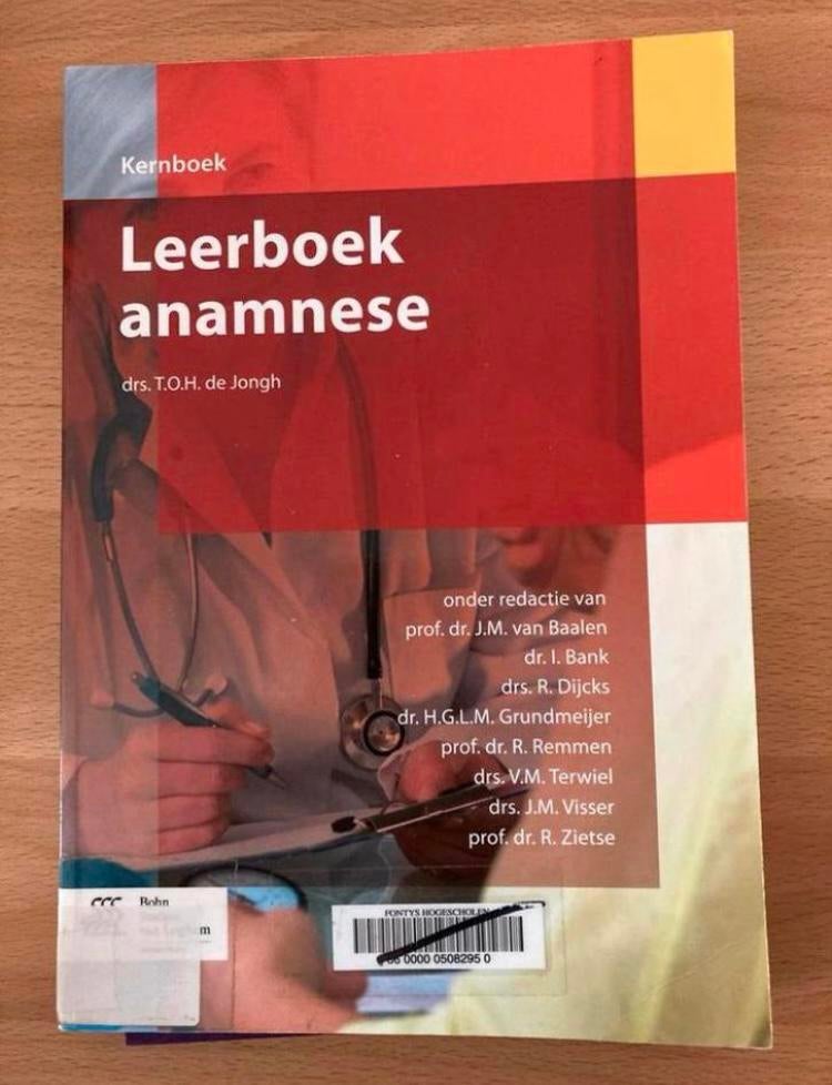 DE JONGH - Leerboek Anamnese ISBN 9789036803434, Boeken, Ophalen of Verzenden, Beta, Gelezen, HBO