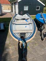 Visboot placom met motor trailer, Watersport en Boten, Ophalen, Gebruikt, Overige typen, Motorboot
