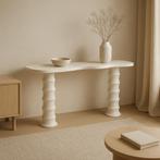 Side table organische vorm beige, Huis en Inrichting, Tafels | Sidetables, Ophalen, Japandi, Overige materialen, 100 tot 150 cm