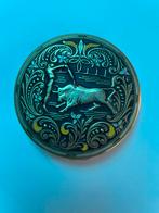 Vintage poederdoos stier, Ophalen of Verzenden
