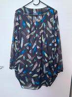 Lang bruin tuniek gekleurde veertjes xl, Overige kleuren, Maat 42/44 (L), Ophalen of Verzenden, Zo goed als nieuw