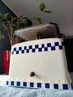 Zware emaille weegschaal compleet. Kleur is blauw/wit, Antiek en Kunst, Ophalen of Verzenden