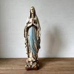 Antieke Maria van Lourdes Beeld, Gips 43 CM, Religie, Antiek en Kunst, Ophalen of Verzenden