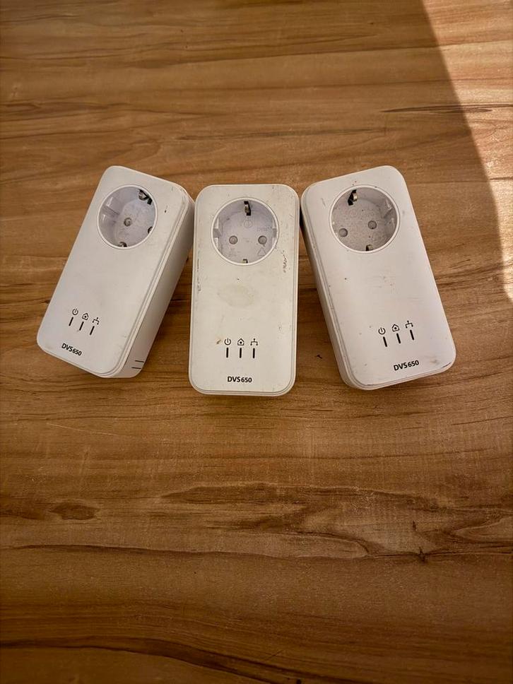 DVS 650 Powerline Adapters (3 stuks), Computers en Software, Powerlines, Gebruikt, Ophalen of Verzenden