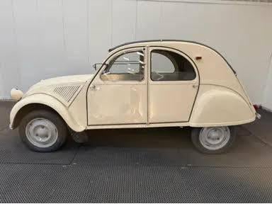 Citroën 2CV 1956, Stof, 2CV, Cabriolet, Wit