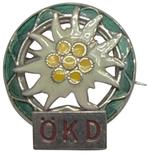Speld met Edelweiss OKD, Verzamelen, Speldjes, Pins en Buttons, Ophalen, Zo goed als nieuw