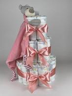 Luiertaart knuffeldoek beer roze d poeder roze, Ophalen of Verzenden, Nieuw, Kraamcadeau