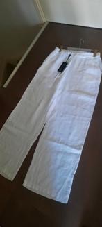 Nieuwe witte linnen broek van Perla Nera XL, Nieuw, Lang, Maat 42/44 (L), Perla Nera