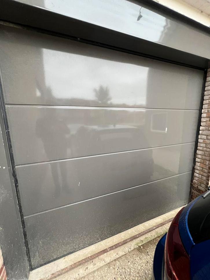 Elektrische overheaddeur antraciet, Doe-het-zelf en Verbouw, Deuren en Horren, Gebruikt, Garagedeur, 215 cm of meer, 120 cm of meer