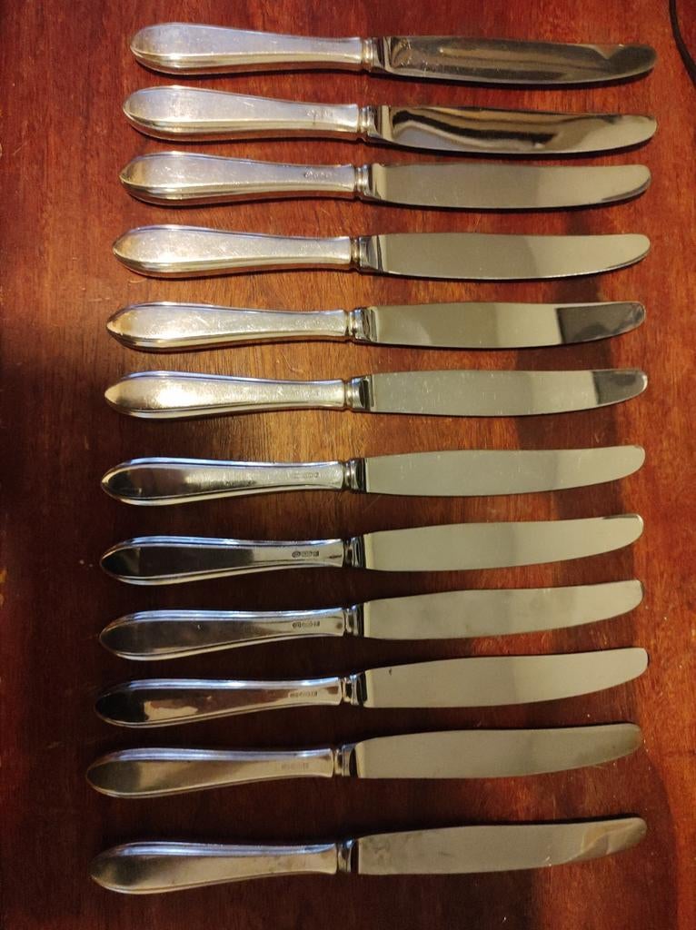 12 messen Gero 100, Antiek en Kunst, Antiek | Bestek, Ophalen of Verzenden