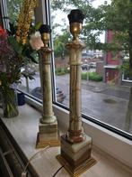 Set van 2 vintage onyx marmer tafellampen, Ophalen of Verzenden, Minder dan 50 cm