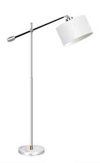 Staande vloerlamp booglamp verstelbaar zilver wit, Ophalen, Nieuw, Overige materialen, 150 tot 200 cm