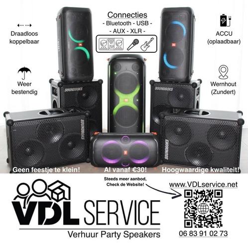 TE HUUR: JBL PARTYBOX & SOUNDBOKS Party speakers & Accs., Audio, Tv en Foto, Luidsprekers, Zo goed als nieuw, 120 watt of meer