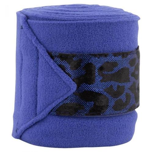 Anky bandages fleece blue leopard blauw 4 stuks, Dieren en Toebehoren, Paarden en Pony's | Beschermers, Nieuw, Rijden, Springen