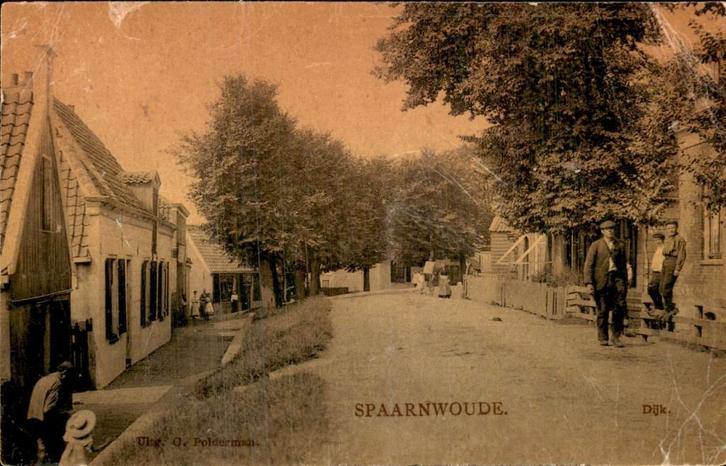 Spaarnwoude- Dijk, Verzamelen, Ansichtkaarten | Nederland, Ongelopen, Noord-Holland, Voor 1920, Ophalen of Verzenden