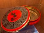 Vintage Beschilderde Koektrommel met Paard, Verzamelen, Ophalen of Verzenden, Gebruikt
