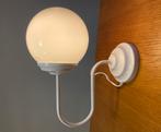Vintage Elco Lite bollamp - wit jaren 70 / 80 bal design, Ophalen of Verzenden, Zo goed als nieuw, Glas, Vintage bol bal lamp wit glas seventies eighties design