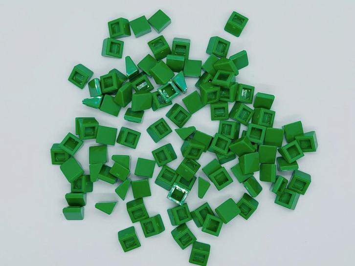 100x Lego tegel met helling groen, Kinderen en Baby's, Speelgoed | Duplo en Lego, Nieuw, Lego, Ophalen of Verzenden