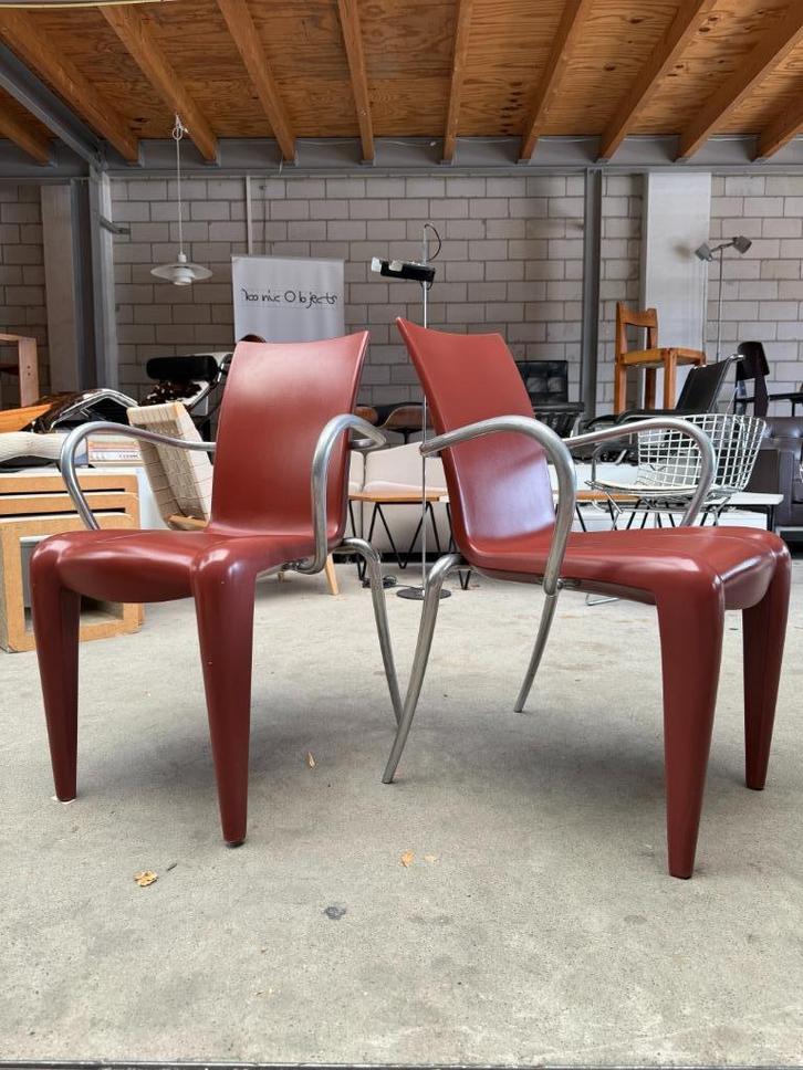 Vitra, Louis 20 chair by Phillipe Starck  (set van 4 stuks), Huis en Inrichting, Stoelen, Gebruikt, Vier, Kunststof, Metaal, Rood