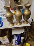 3 messing vazen, Antiek en Kunst, Antiek | Vazen, Ophalen of Verzenden